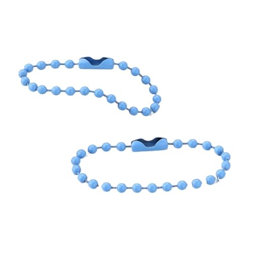 FonHNDG 100 Teile/los 10 cm Eisen Bunte Kugelkette Passt Schlüsselanhänger Schlüsselanhänger Puppen Label Hand Tag Stecker DIY Schmuck Machen für Halsketten, Armbänder(Sky Blue,12cm) von FonHNDG