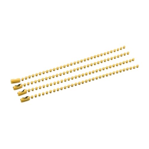 FonHNDG 20/40/60/80 Stück Kugelperlenketten passend for Schlüsselanhänger/Puppen/Label-Handanhänger-Anschluss for DIY-Armband-Schmuckherstellung für Halsketten, Armbänder(Dark Yellow,60PCS) von FonHNDG