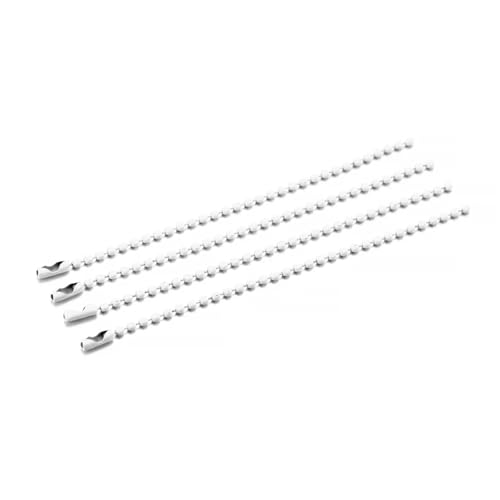 FonHNDG 20/40/60/80 Stück Kugelperlenketten passend for Schlüsselanhänger/Puppen/Label-Handanhänger-Anschluss for DIY-Armband-Schmuckherstellung für Halsketten, Armbänder(White,80PCS) von FonHNDG