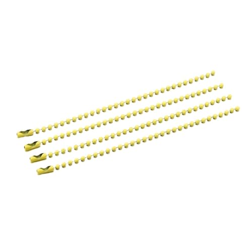 FonHNDG 20/40/60/80 Stück Kugelperlenketten passend for Schlüsselanhänger/Puppen/Label-Handanhänger-Anschluss for DIY-Armband-Schmuckherstellung für Halsketten, Armbänder(Yellow,40PCS) von FonHNDG