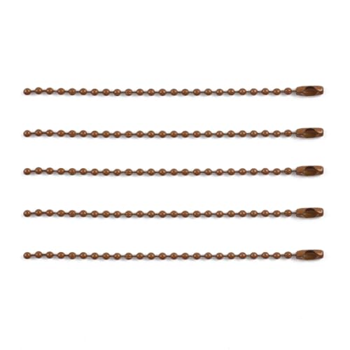 FonHNDG 20/40 Stück Perlenketten passend for Schlüsselanhänger/Puppen/Label-Handanhänger-Anschluss, Backfarbe for Schmuckherstellung, Zubehör, DIY-Armbänder für Halsketten, Armbänder(Brown,40pcs Lot) FonHNDG 20/40 Stück Perlenketten passend for Schlüsselanhänger/Puppen/Label-Handanhänger-Anschluss, Backfarbe for Schmuckherstellung, Zubehör, DIY-Armbänder für Halsketten, Armbänder(Brown,40pcs Lot) von FonHNDG