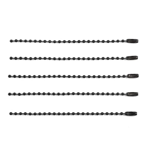 FonHNDG 20/40 Stück Perlenketten passend for Schlüsselanhänger/Puppen/Label-Handanhänger-Anschluss, Backfarbe for Schmuckherstellung, Zubehör, DIY-Armbänder für Halsketten, Armbänder(Black,60pcs Lot) FonHNDG 20/40 Stück Perlenketten passend for Schlüsselanhänger/Puppen/Label-Handanhänger-Anschluss, Backfarbe for Schmuckherstellung, Zubehör, DIY-Armbänder für Halsketten, Armbänder(Black,60pcs Lot) von FonHNDG