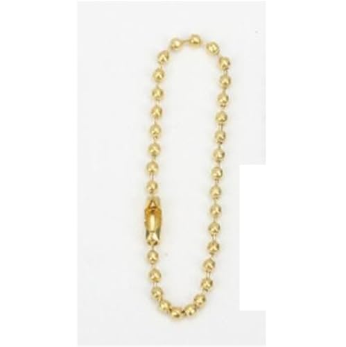 FonHNDG 20/50 Stück runde Kugelperlenketten 12 cm 15 cm Länge Erkennungsmarkenketten mit Stecker for DIY-Anhänger-Schmuckzubehör für Halsketten, Armbänder(Gold,12cm 20pcs) von FonHNDG