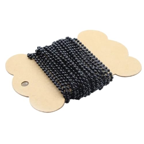 FonHNDG 5 Meter/Los 2,4 Mm Kugel-Perlen-Halskettenkette Mit Verbindungsverschluss, Metall-Kugelperlenkette for Schlüsselanhänger, DIY-Halskette, Schmuckherstellung für Halsketten, Armbänder(Black) FonHNDG 5 Meter/Los 2,4 Mm Kugel-Perlen-Halskettenkette Mit Verbindungsverschluss, Metall-Kugelperlenkette for Schlüsselanhänger, DIY-Halskette, Schmuckherstellung für Halsketten, Armbänder(Black) von FonHNDG