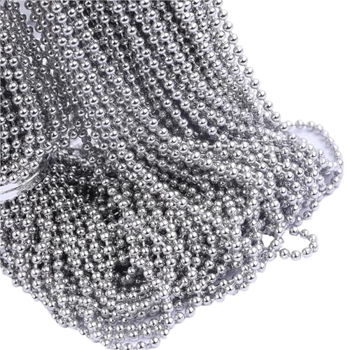 FonHNDG 5 Meter/Rolle Edelstahl-Kugelkette DIY Schmuckketten for die Herstellung von Anhänger-Halsketten 1,5 mm 2,0 mm 2,4 mm 3,0 mm für Halsketten, Armbänder(2.0mm) von FonHNDG