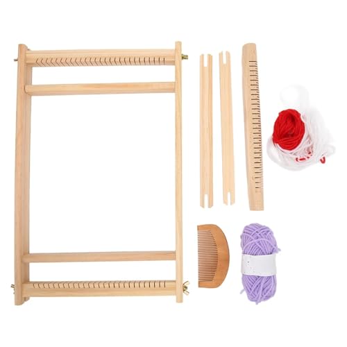 FonHNDG Holzweben, handgefertigtes Webset, Übung zur Motorik-Hand-Augen-Koordination für Kissen, Wandteppich FonHNDG Holzweben, handgefertigtes Webset, Übung zur Motorik-Hand-Augen-Koordination für Kissen, Wandteppich von FonHNDG