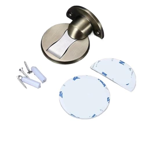 FonHNDG Magnetische Türstopper, Türpuffer, versteckte Halter, fangen den Boden, nagelfreier Türstopper, Möbelbeschläge für Wohngebäude, Bodenbeläge(Bronze) von FonHNDG