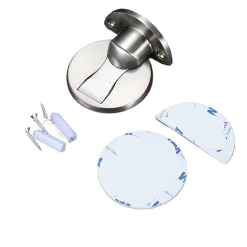 FonHNDG Magnetische Türstopper, Türpuffer, versteckte Halter, fangen den Boden, nagelfreier Türstopper, Möbelbeschläge für Wohngebäude, Bodenbeläge(Sliver) von FonHNDG