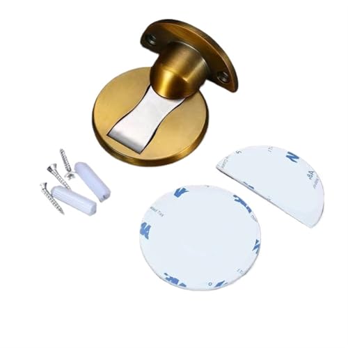 FonHNDG Magnetische Türstopper, Türpuffer, versteckte Halter, fangen den Boden, nagelfreier Türstopper, Möbelbeschläge für Wohngebäude, Bodenbeläge(Yellow Bronze) von FonHNDG