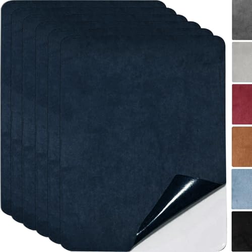 Mikrofaserstoff Selbstklebend,6 stuck 20 * 30cm Flicken Selbstklebend Stoff,Stoff Reparatur Patches Selbstklebend,Wildleder Optik Kunstleder (Dunkelblau) von Fondlife