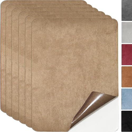 Mikrofaserstoff Selbstklebend,6 stuck 20 * 30cm Flicken Selbstklebend Stoff,Stoff Reparatur Patches Selbstklebend,Wildleder Optik Kunstleder (Khaki) von Fondlife