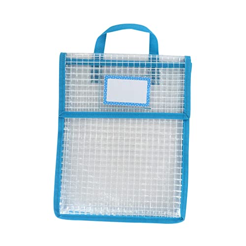 Fonowx Büchertasche mit Griff, Dokumententasche, Lesetasche Zum Organisieren von Zeitschriften, Blau von Fonowx