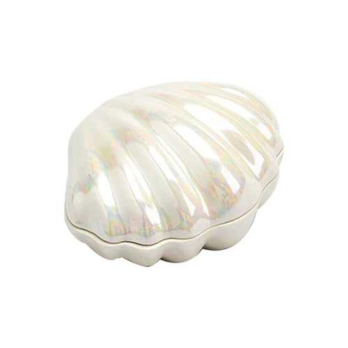 Fonowx Schmuckschatulle aus Keramik, Schmuck-Organizer, Muschelform, dekorativer Damen-Schmuckbehälter für Party-Vorschlag, Heimdekoration, Weiß Fonowx Schmuckschatulle aus Keramik, Schmuck-Organizer, Muschelform, dekorativer Damen-Schmuckbehälter für Party-Vorschlag, Heimdekoration, Weiß von Fonowx