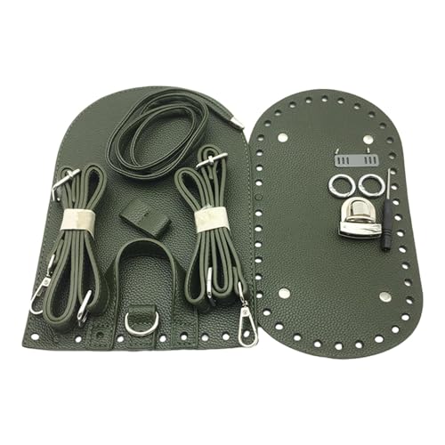 Fonowx Taschenboden zum Häkeln, PU Leder Boden Tasche Häkeln mit Löchern, Taschenzubehör zum Nähen mit Tasche Twist Lock Taschenriemen für Häkeltaschen DIY Rucksack Taschen Strickbeutel, Grün Fonowx Taschenboden zum Häkeln, PU Leder Boden Tasche Häkeln mit Löchern, Taschenzubehör zum Nähen mit Tasche Twist Lock Taschenriemen für Häkeltaschen DIY Rucksack Taschen Strickbeutel, Grün von Fonowx