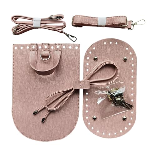 Fonowx Taschenboden zum Häkeln, PU Leder Boden Tasche Häkeln mit Löchern, Taschenzubehör zum Nähen mit Tasche Twist Lock Taschenriemen für Häkeltaschen DIY Rucksack Taschen Strickbeutel, Rosa Fonowx Taschenboden zum Häkeln, PU Leder Boden Tasche Häkeln mit Löchern, Taschenzubehör zum Nähen mit Tasche Twist Lock Taschenriemen für Häkeltaschen DIY Rucksack Taschen Strickbeutel, Rosa von Fonowx