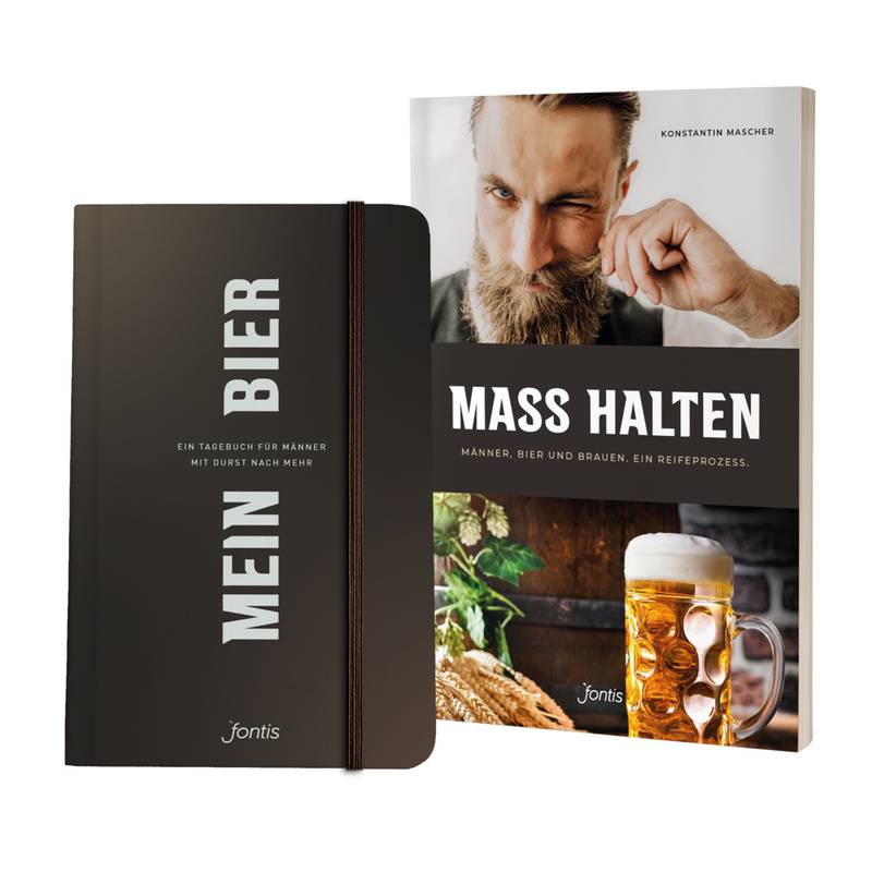 Paket: Sachbuch "Mass Halten" Plus Tagebuch "Mein Bier", 2 Teile - Konstantin Mascher, Gebunden von Fontis Media