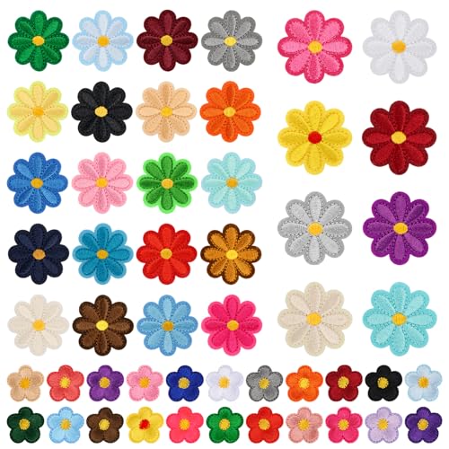 Blumen Patches zum Aufbügeln 50 Stück Gänseblümchen Flicken zum Aufbügeln, Bügelflicken für Erwachsene Kinder, Bügelbilder für Textilien, Aufnähen Oder Aufbügeln Kleidung, Hosen, Hüte, Jeans, Kleid Blumen Patches zum Aufbügeln 50 Stück Gänseblümchen Flicken zum Aufbügeln, Bügelflicken für Erwachsene Kinder, Bügelbilder für Textilien, Aufnähen Oder Aufbügeln Kleidung, Hosen, Hüte, Jeans, Kleid von Fonyet