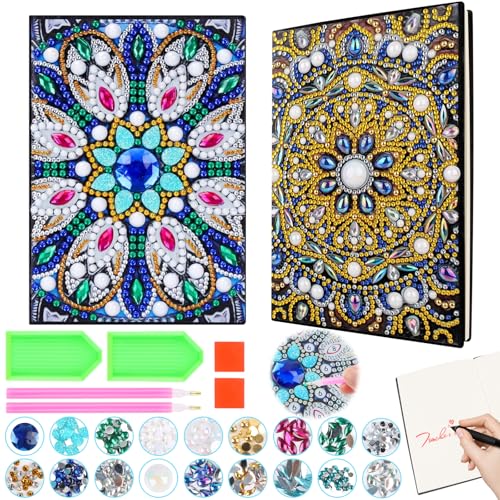 Fonyet 2 Stück Diamond Painting Mandala A5 Notizbuch Bastelset Kinder ab 6 7 8 9 10 Jahre, 5D DIY Diamond Pasted Painting Notizbuch Kits Basteln Mädchen Geschenk mädchen 10 Jahre Fonyet 2 Stück Diamond Painting Mandala A5 Notizbuch Bastelset Kinder ab 6 7 8 9 10 Jahre, 5D DIY Diamond Pasted Painting Notizbuch Kits Basteln Mädchen Geschenk mädchen 10 Jahre von Fonyet