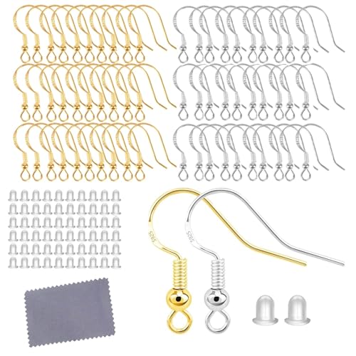 Fonyiunce Gold and Silber Ohrringe Selber Machen Set Ohrring Haken 925 Sterling Silber Ohrringe Basteln Set für DIY Ohrhänger Schmuckherstellung Ohring Zubehör 60 Stück Fonyiunce Gold and Silber Ohrringe Selber Machen Set Ohrring Haken 925 Sterling Silber Ohrringe Basteln Set für DIY Ohrhänger Schmuckherstellung Ohring Zubehör 60 Stück von Fonyiunce