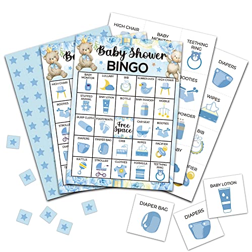 Foosproea Babyparty-Bingo-Spiele – geschlechtsneutrale Karten für 24 Spieler, Bärenballons, Kartenspiel für Familie und Freunde, Aktivitäten, Aquarell, blaue Dusche, Partyzubehör, Dekorationen (04) Foosproea Babyparty-Bingo-Spiele – geschlechtsneutrale Karten für 24 Spieler, Bärenballons, Kartenspiel für Familie und Freunde, Aktivitäten, Aquarell, blaue Dusche, Partyzubehör, Dekorationen (04) von Foosproea