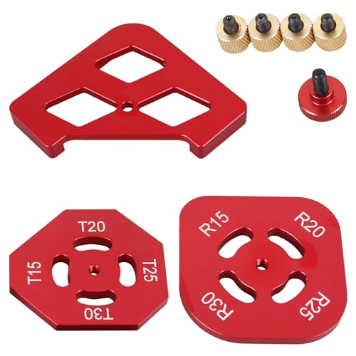 Eckfrässchablonen-Set aus Aluminiumlegierung, Holzbearbeitung, runde Ecken, Vorlage, präziser Radius, Fräserschablone, T-Ecke, R-Eckfräser-Schablone für Werkbankkante, Rot, 3-teilig Eckfrässchablonen-Set aus Aluminiumlegierung, Holzbearbeitung, runde Ecken, Vorlage, präziser Radius, Fräserschablone, T-Ecke, R-Eckfräser-Schablone für Werkbankkante, Rot, 3-teilig von Foppla