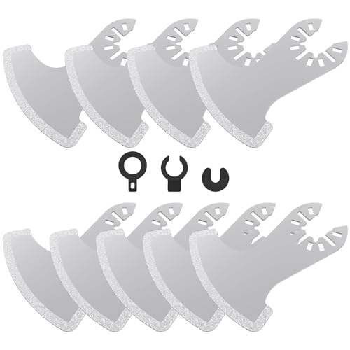 Foppla 9-teiliges Diamant-Sägeblatt-Set, multifunktionales Diamant-Multitool-Klingen-Set, Diamant-Segment-Schwenk-Körnung, Fugenentfernungsklinge, Betonentfernungsklinge für Betonfugen (9 Stück) von Foppla