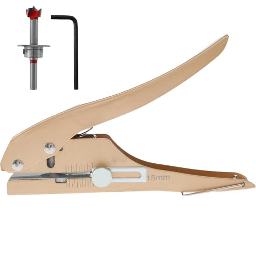 Foppla Punch mit Loch, Einzelloch, 15 mm, verstellbar, tragbar, Loch, Kantenbandage, Stanzen, Falten, Handhed Round Hole, Punching Tool, Metallpapier, mit Positionierer für Fotopapier Foppla Punch mit Loch, Einzelloch, 15 mm, verstellbar, tragbar, Loch, Kantenbandage, Stanzen, Falten, Handhed Round Hole, Punching Tool, Metallpapier, mit Positionierer für Fotopapier von Foppla