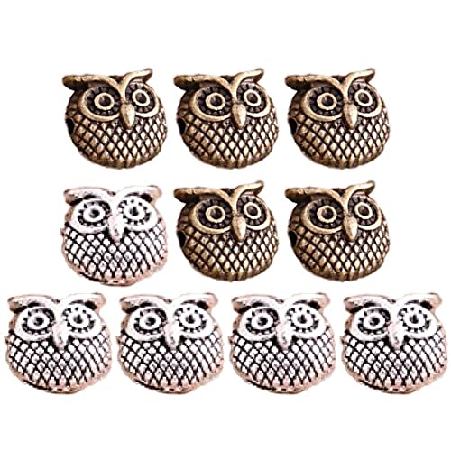 10 Pcs Owl Spacer Beads Tibetaner Spacer Perlen Charms Für DIY -armbänder Halsketten Schmuckherstellung 10 Pcs Owl Spacer Beads Tibetaner Spacer Perlen Charms Für DIY -armbänder Halsketten Schmuckherstellung von Fopytu