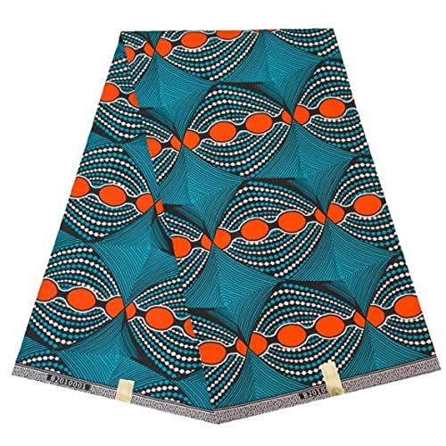Afrikanischer Druck Stoffstücke 6 Yards Ankara Polyester Nähstoff Afrikanischer Wachsdruck Stoff für Frauen Partykleid von Fopytu