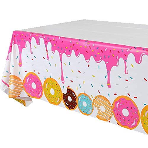 Donut Party Tischdecke, Rechteckige Tisch Cover Für Esszimmer Küchendekor, Picknicktisch Cover Für Kinder Geburtstag Donut Themenparty Dekoration von Fopytu