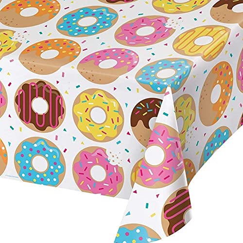 Fopytu Donut -Tisch -stofftischabdeckungen, Rechteck -tischdecken Party Tischtücher Für Geburtstagsfeiern Dekorationen von Fopytu