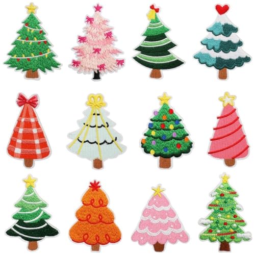 Fopytu 12 Stück/Set Süße Pinguin-Weihnachtsbaum-Stickerei-stoffflicken Zum Aufnähen, Applikation Für Kleidung, Schal, DIY-zubehör Fopytu 12 Stück/Set Süße Pinguin-Weihnachtsbaum-Stickerei-stoffflicken Zum Aufnähen, Applikation Für Kleidung, Schal, DIY-zubehör von Fopytu