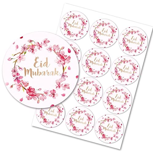 120 Pcs Eid Mubarak Aufkleber Ramadan Decoration Geschenkaufkleber Label Geschenk Box Sticker Islamische Muslimische Urlaubsdekorationen von Fopytu