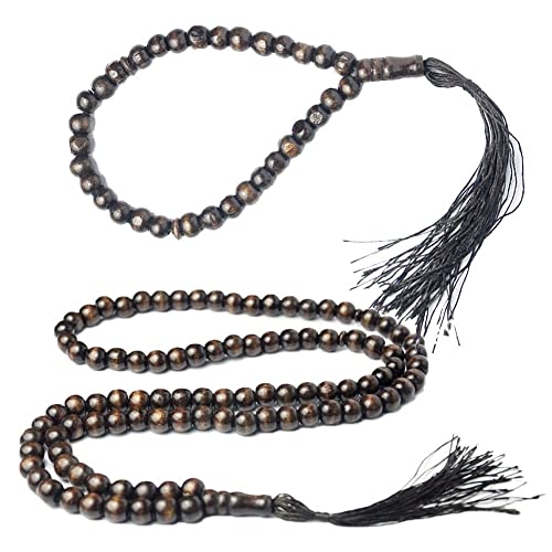 Fopytu 2 Pcs Holz Tasbih Gebetsperlen Muslim Rosenkranzperlen Islamische Handheld -perlen Muslim Rosenkranzperlen Armband Quasten von Fopytu