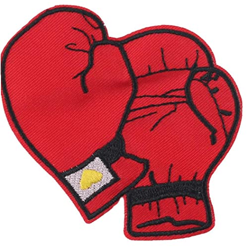 Fopytu Aufbügler zum Aufbügeln, roter Boxhandschuh, bestickte Aufnäher, Aufnäher, Stoffaufkleber, dekorativer Bastelaufnäher für Taschen, Kleidung Fopytu Aufbügler zum Aufbügeln, roter Boxhandschuh, bestickte Aufnäher, Aufnäher, Stoffaufkleber, dekorativer Bastelaufnäher für Taschen, Kleidung von Fopytu