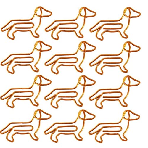 Fopytu Büroklammern, 30 Stück Büroklammern in Cartoon-Hundeform Speziell geformte Büroklammern Lesezeichen für Schulbürobedarf von Fopytu