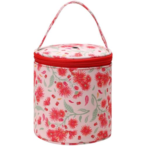 Fopytu Leere Kleine Garnaufbewahrungstasche, Tragbare Garnaufbewahrungstasche, Runde Stricktasche, Häkeltaschen Reißverschluss, Strickorganizer, Handtasche Fopytu Leere Kleine Garnaufbewahrungstasche, Tragbare Garnaufbewahrungstasche, Runde Stricktasche, Häkeltaschen Reißverschluss, Strickorganizer, Handtasche von Fopytu