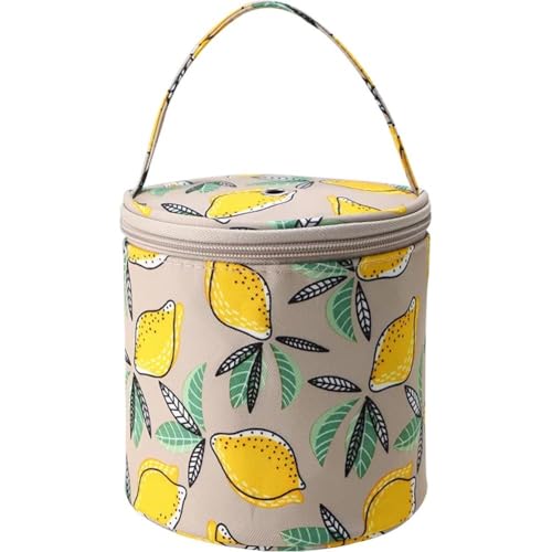Fopytu Leere Kleine Garnaufbewahrungstasche, Tragbare Garnaufbewahrungstasche, Runde Stricktasche, Häkeltaschen Reißverschluss, Strickorganizer, Handtasche Fopytu Leere Kleine Garnaufbewahrungstasche, Tragbare Garnaufbewahrungstasche, Runde Stricktasche, Häkeltaschen Reißverschluss, Strickorganizer, Handtasche von Fopytu