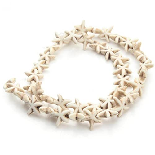 Fopytu Natürliche Seesterne Form Türkiser Perlen Für Handgefertigtes Armband Halskette Spukkettchenperlen Schmuck DIY Make von Fopytu