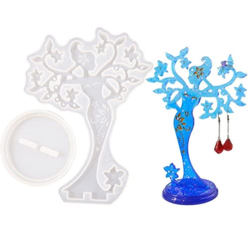 Fopytu Schönheitsschmuckhalter Epoxidharz Silikongussform, Ohrständer Display Für Halsketten Armbänder Aufbewahrung Schmuck DIY Handwerk Home Dekoration Fopytu Schönheitsschmuckhalter Epoxidharz Silikongussform, Ohrständer Display Für Halsketten Armbänder Aufbewahrung Schmuck DIY Handwerk Home Dekoration von Fopytu