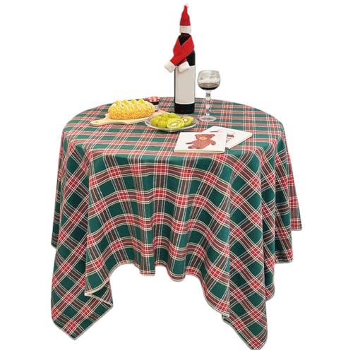 Fopytu Weihnachtstischdecke, Rund, Kariert, Rustikal, Weihnachtstischdecken, Tischdecke, Kariert, Für Feiertagspartys Fopytu Weihnachtstischdecke, Rund, Kariert, Rustikal, Weihnachtstischdecken, Tischdecke, Kariert, Für Feiertagspartys von Fopytu