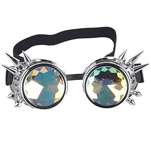 Kaleidoskop Steampunk Schutzbrille Rave -Brille Regenbogenkristallglaslinse Für Frauen Männer Für Halloween Festival Party Cosplay Accessoires Kaleidoskop Steampunk Schutzbrille Rave -Brille Regenbogenkristallglaslinse Für Frauen Männer Für Halloween Festival Party Cosplay Accessoires von Fopytu