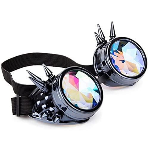 Kaleidoskop Steampunk Schutzbrille Rave -Brille Regenbogenkristallglaslinse Für Frauen Männer Für Halloween Festival Party Cosplay Accessoires Kaleidoskop Steampunk Schutzbrille Rave -Brille Regenbogenkristallglaslinse Für Frauen Männer Für Halloween Festival Party Cosplay Accessoires von Fopytu