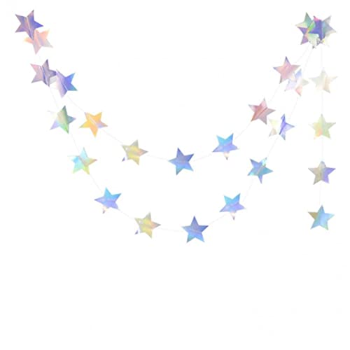 Schillernder Star Banner Flagge Metallic Holographic Paper Wimpel Girland Für Geburtstag Hochzeit Babyparty Party Dekorationen Schillernder Star Banner Flagge Metallic Holographic Paper Wimpel Girland Für Geburtstag Hochzeit Babyparty Party Dekorationen von Fopytu