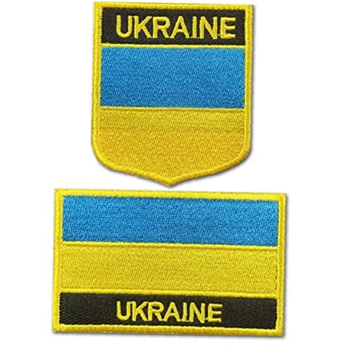 Ukraine Bestickter Patch, 2 Pcs Ukrainische Flagge Klettverschluss Patches Applique Gelbblau von Fopytu
