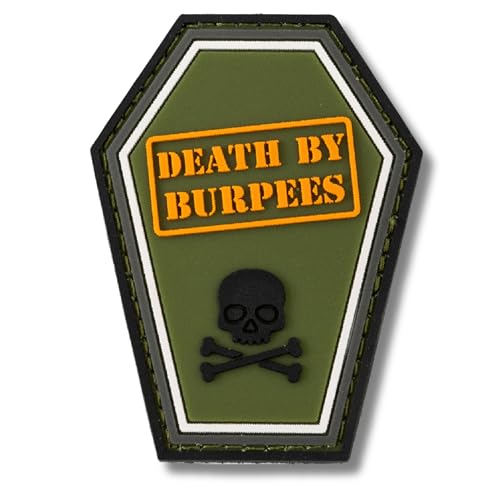 Patches Klett - PVC Patch für taktische Rucksäcke und Westen Cross Training und Fitnessstudio - Aufnäher mit Klettverschluss - Militär Patch Klett - Death By Burpees geprägter Klettaufnäher Zubehör Patches Klett - PVC Patch für taktische Rucksäcke und Westen Cross Training und Fitnessstudio - Aufnäher mit Klettverschluss - Militär Patch Klett - Death By Burpees geprägter Klettaufnäher Zubehör von Foratos