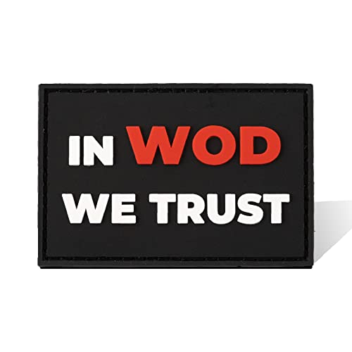 Patches Klett - PVC Patch für taktische Rucksäcke und Westen Cross Training und Fitnessstudio - Aufnäher mit Klettverschluss - Militär Patch Klett - In WOD We Trust geprägter Klettaufnäher Zubehör Patches Klett - PVC Patch für taktische Rucksäcke und Westen Cross Training und Fitnessstudio - Aufnäher mit Klettverschluss - Militär Patch Klett - In WOD We Trust geprägter Klettaufnäher Zubehör von Foratos