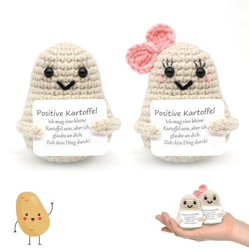 Forbabe Positive Kartoffel, 2 PCS Kreative Gestrickte Kartoffel Puppe mit Positiver Energiekarte Mini-Plüsch Pocket Hug Glücksbringer für Geburtstag Valentinstags Jahrestag Geschenke - Liebhaber Forbabe Positive Kartoffel, 2 PCS Kreative Gestrickte Kartoffel Puppe mit Positiver Energiekarte Mini-Plüsch Pocket Hug Glücksbringer für Geburtstag Valentinstags Jahrestag Geschenke - Liebhaber von Forbabe