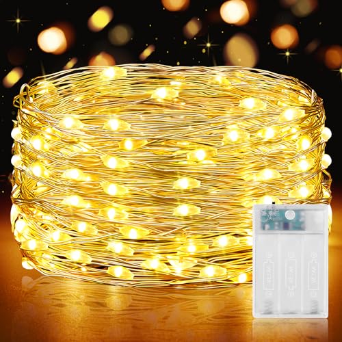 Lichterkette Batterie, 10M 10LED Micro LED Lichterkette Batterie mit Timer Warmweiß Lichterketten Kleine für Zimmer Garten Krüge Flaschen Weihnachten Halloween Deko DIY Lichterkette Batterie, 10M 10LED Micro LED Lichterkette Batterie mit Timer Warmweiß Lichterketten Kleine für Zimmer Garten Krüge Flaschen Weihnachten Halloween Deko DIY von Forepin