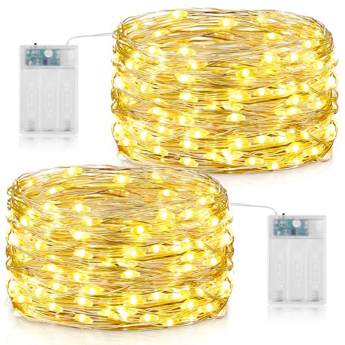 Lichterkette Batterie, 2 Stück 10M 10LED Micro LED Lichterkette Batterie mit Timer Warmweiß Lichterketten Kleine für Zimmer Garten Krüge Flaschen Weihnachten Halloween Deko DIY Lichterkette Batterie, 2 Stück 10M 10LED Micro LED Lichterkette Batterie mit Timer Warmweiß Lichterketten Kleine für Zimmer Garten Krüge Flaschen Weihnachten Halloween Deko DIY von Forepin